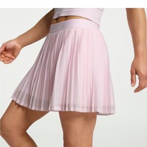 NWT Calia Pleated Mesh Tennis Skort in Luminous Pink. Size XS